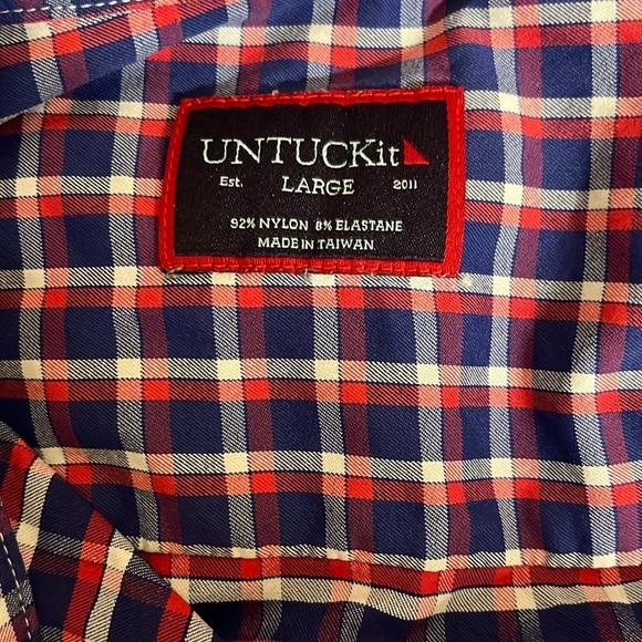 UNTUCKit Stuhlmuller Plaid Button Down Sz Large - Picture 6 of 8